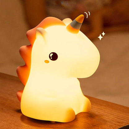 Beröringskänslig Enhörning Sänglampa Trådlös Design
