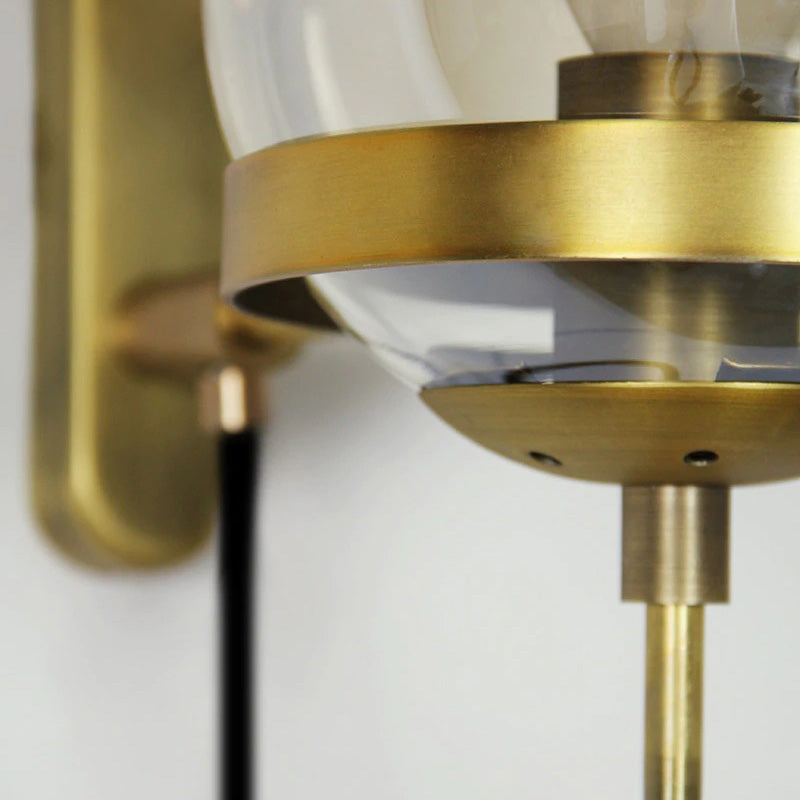 Stilig Design Vägg Sänglampa med Glasbollskärm