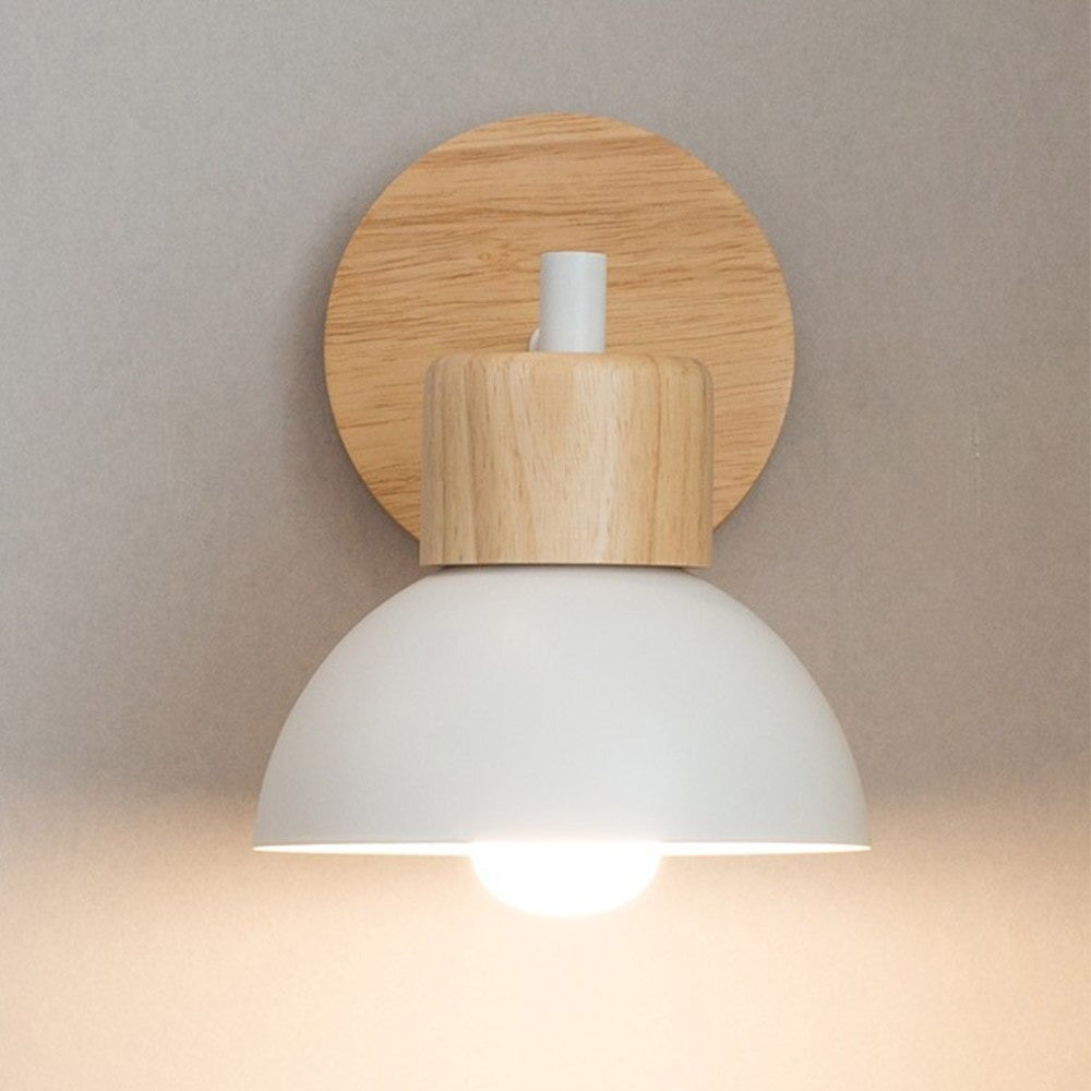 Retro Trä Väggsängs Lampor med Vintage Edison Stil