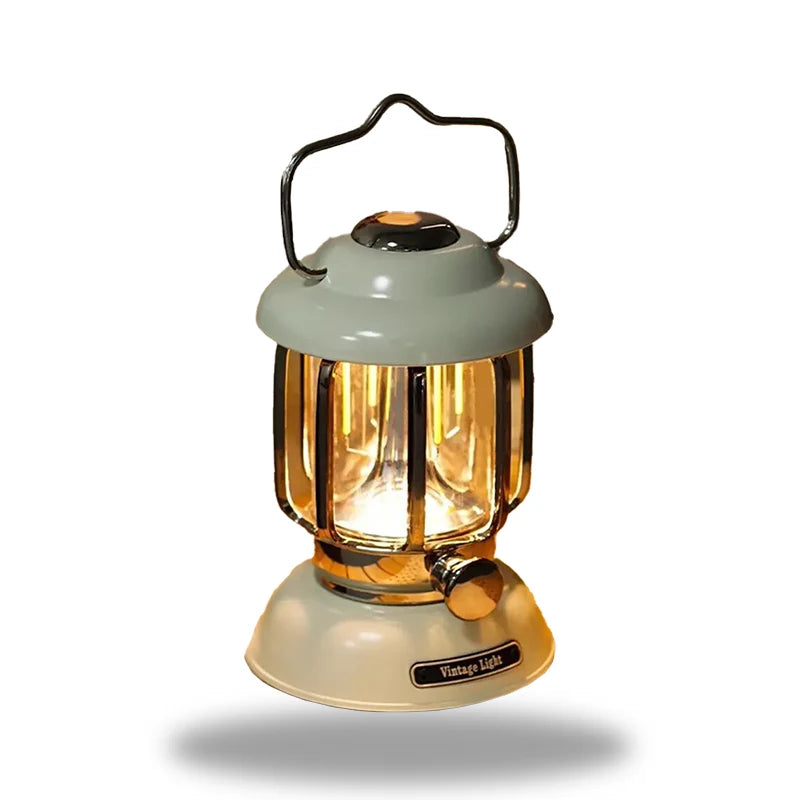 RetroGlow - LED-lampa i vintage lanternstil med justerbar ljusstyrka