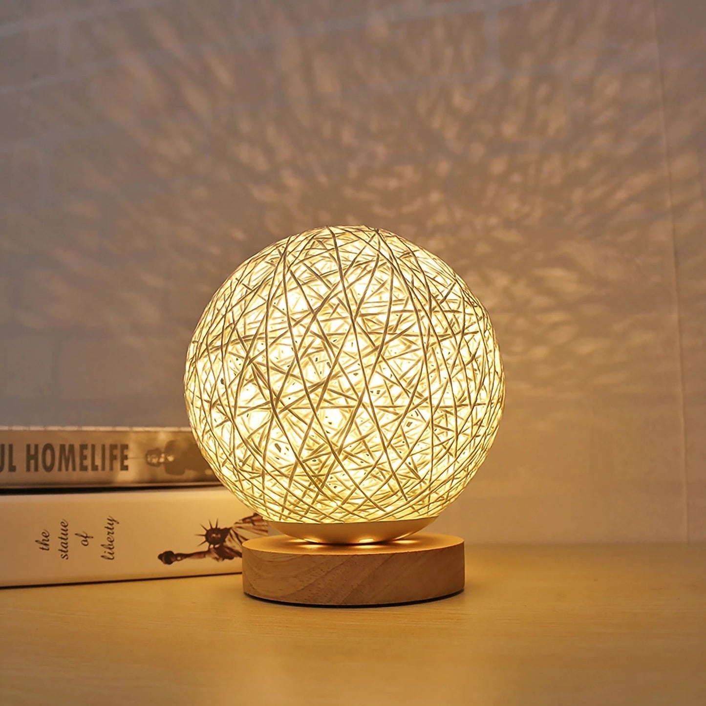 Rattan Sphere Sänglampor - Modern Heminredning Ljus