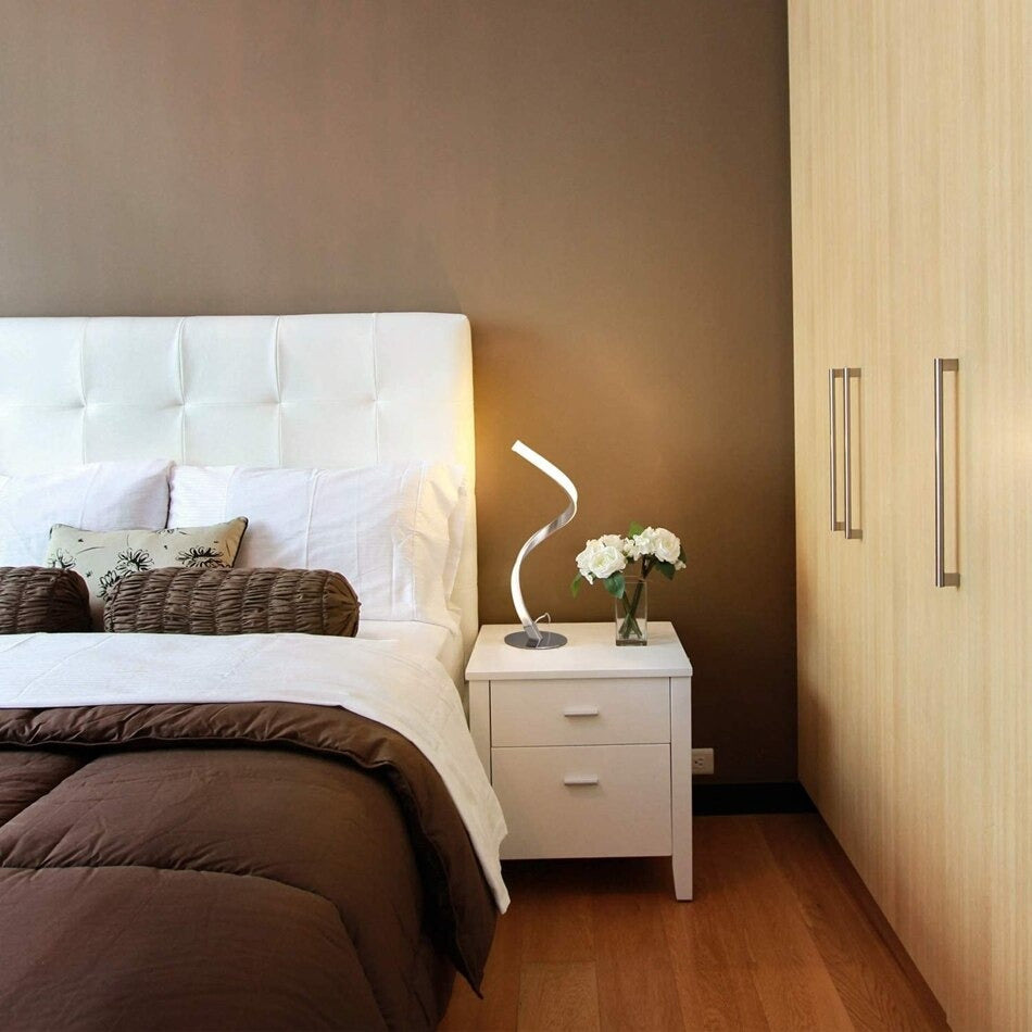 Design Spiral Sänglamp i Modern Aluminium Stil