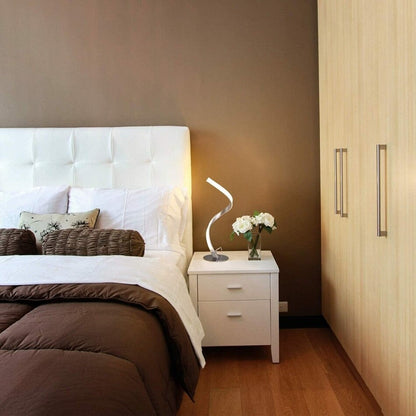 Design Spiral Sänglamp i Modern Aluminium Stil