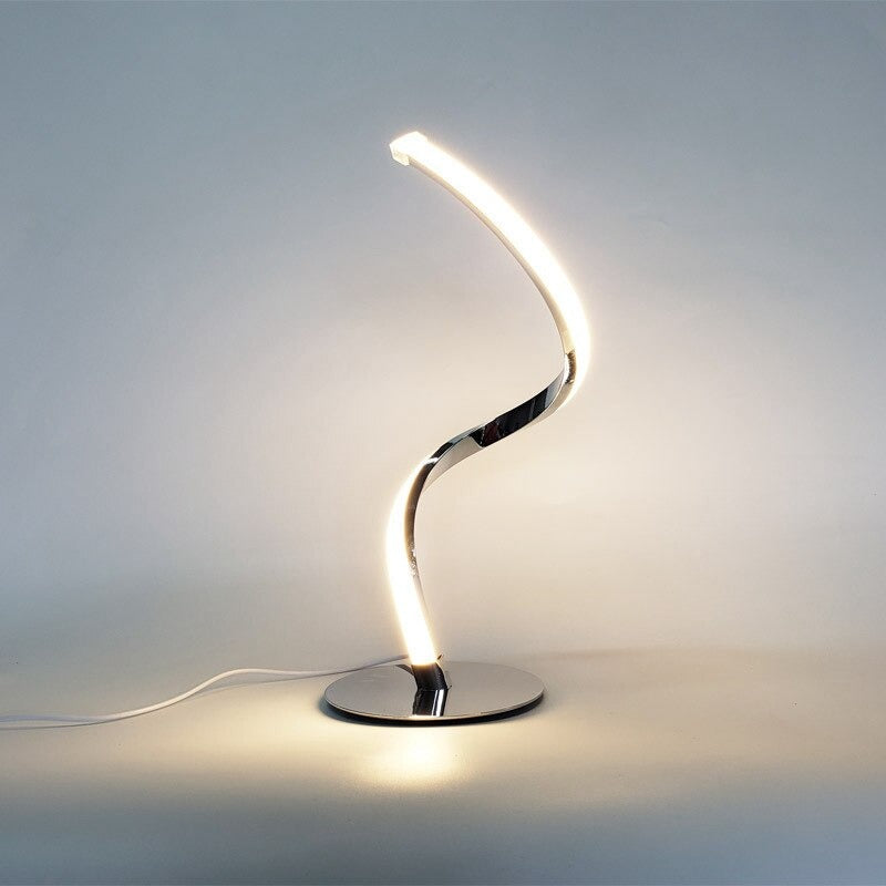 Design Spiral Sänglamp i Modern Aluminium Stil