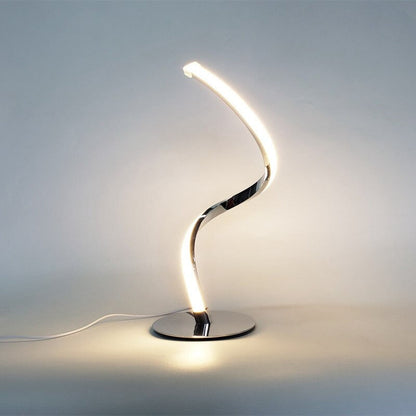 Design Spiral Sänglamp i Modern Aluminium Stil