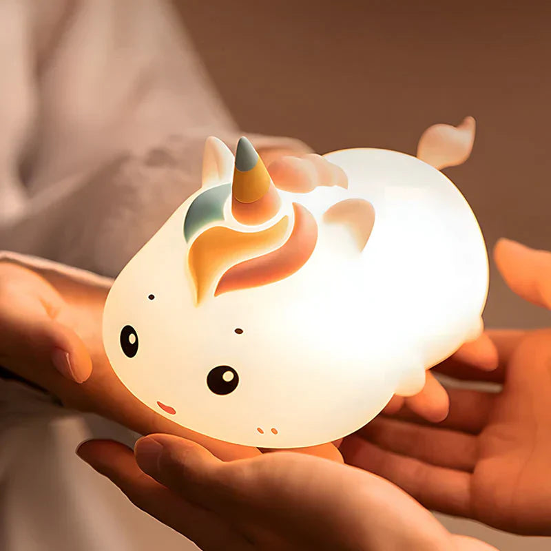Carvallo - Kawaii Unicorn Touch sänglampa för flickor