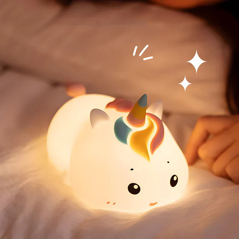 Carvallo - Kawaii Unicorn Touch sänglampa för flickor