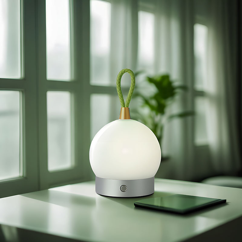 PortaGlow - Bärbar Touch sänglampa med uppladdningsbart batteri och justerbart ljus