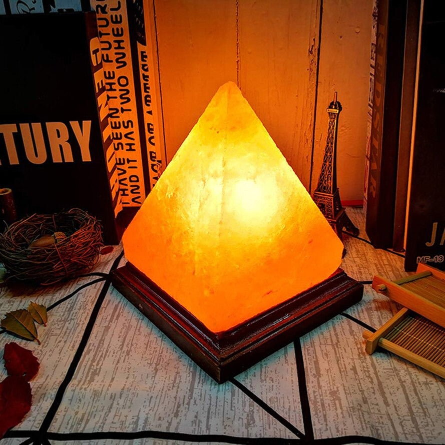 Pyramid Salt Lamp - Elegant Bedroom Decorative Light