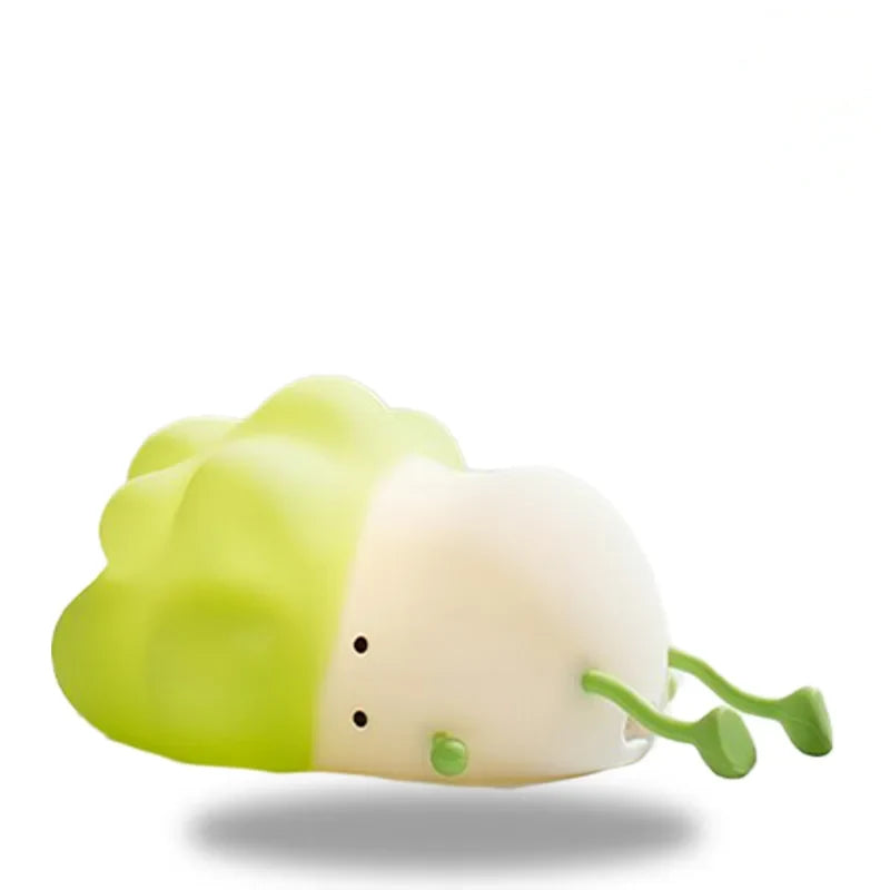 Carvallo - Rolig trådløs broccoli sänglampa med justerbara färger och ljusstyrka