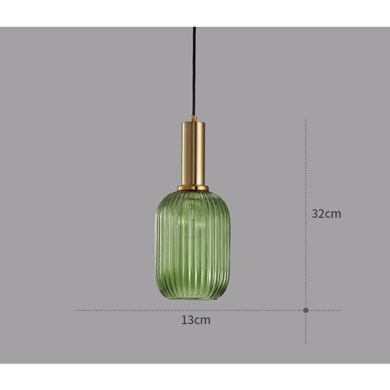 Hängelampa i färgat glas – Vintage & Dekorativ | För vardagsrum & matsal