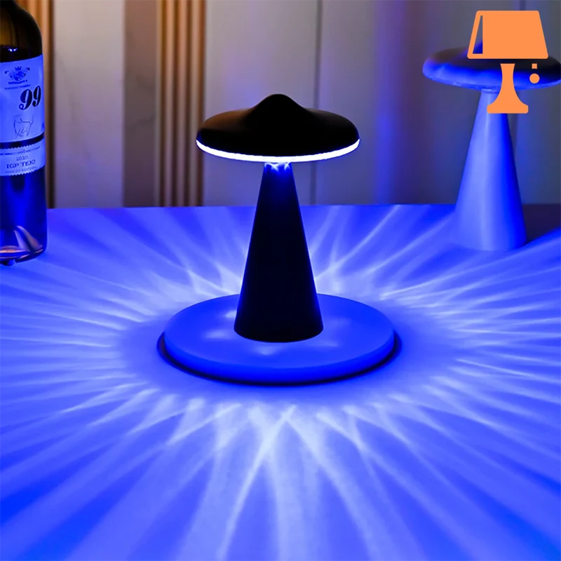 MushroomGlow - Modern svampinspirerad sänglampa för avslappnande atmosfär