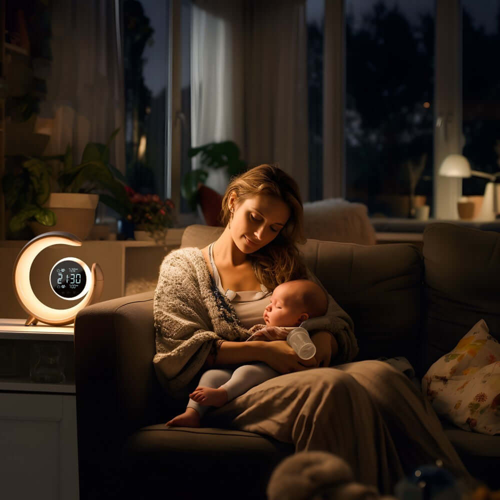 Royallure RGB Nattlampa Väckarklocka – Multifunktionell, Touchkontroll, Sömnläge