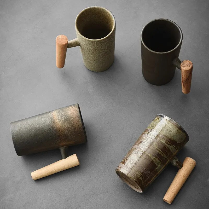 Lattecraft Nordic Earth Latte Muggar – handgjorda keramikkaffekoppar med ergonomiskt handtag och naturlig design