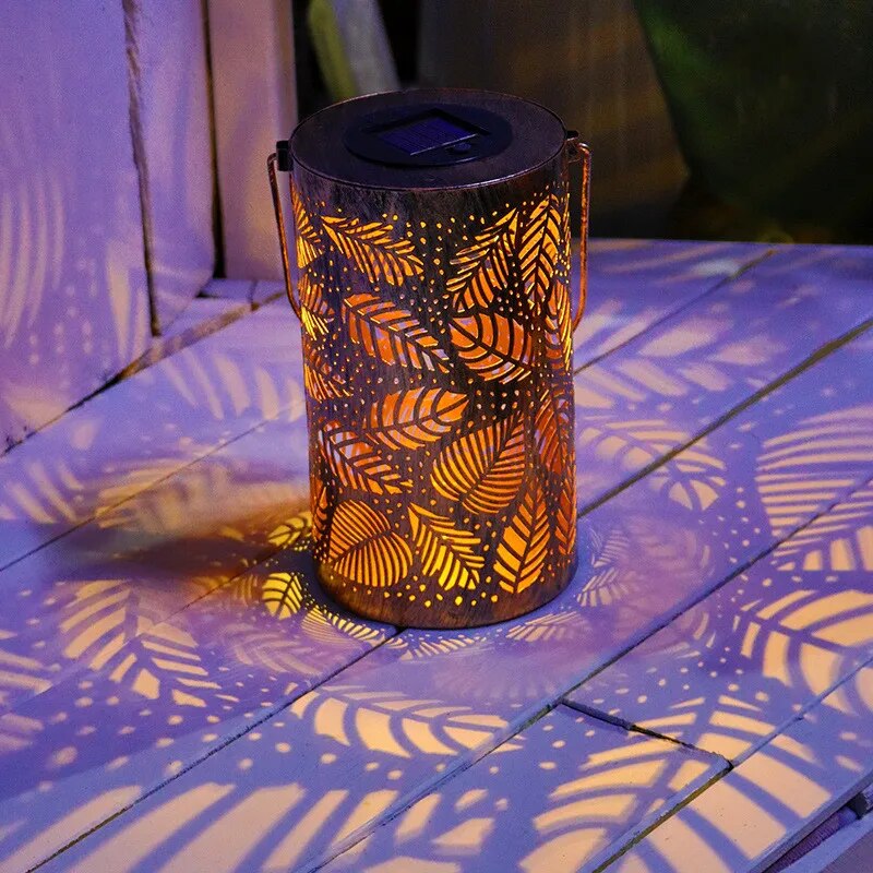 Luminous Leaf Lantern - Elegant Solenergid design