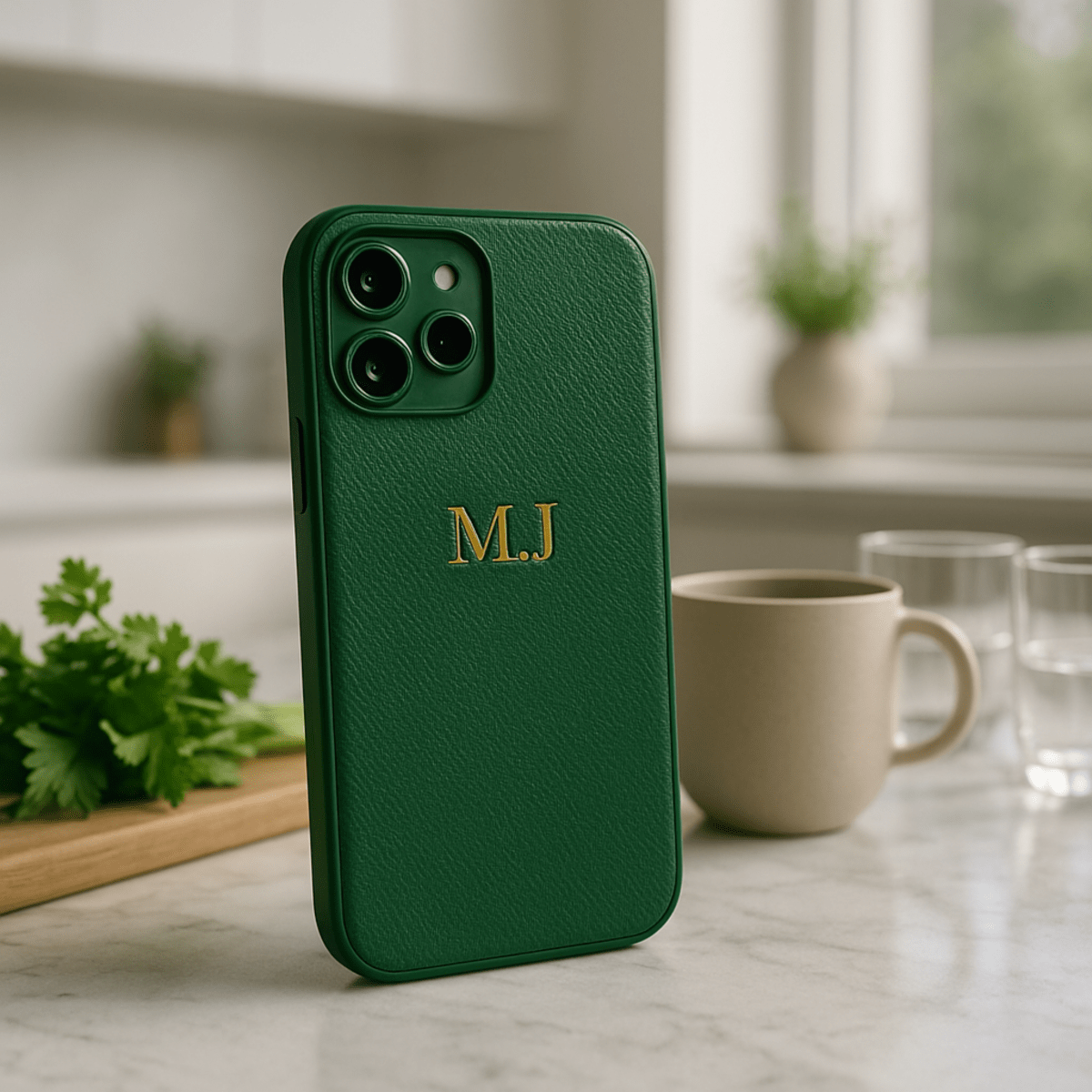 LEATHIQUE – Personlig läder-iPhone-fodral med initialer