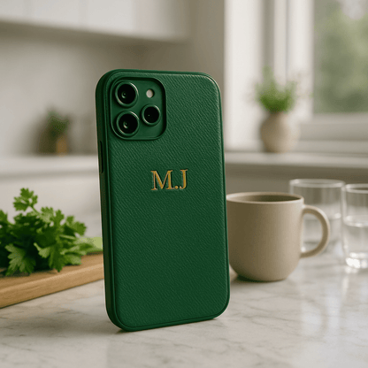 LEATHIQUE – Personlig läder-iPhone-fodral med initialer