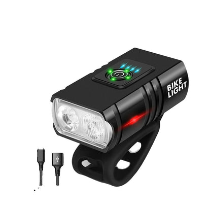 LED-cykelbelysning - Uppladdningsbar USB-cykelbelysning med 1500 lumen för maximal synlighet på natten