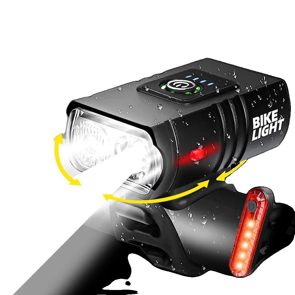 LED-cykelbelysning - Uppladdningsbar USB-cykelbelysning med 1500 lumen för maximal synlighet på natten
