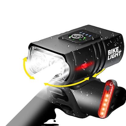 LED-cykelbelysning - Uppladdningsbar USB-cykelbelysning med 1500 lumen för maximal synlighet på natten
