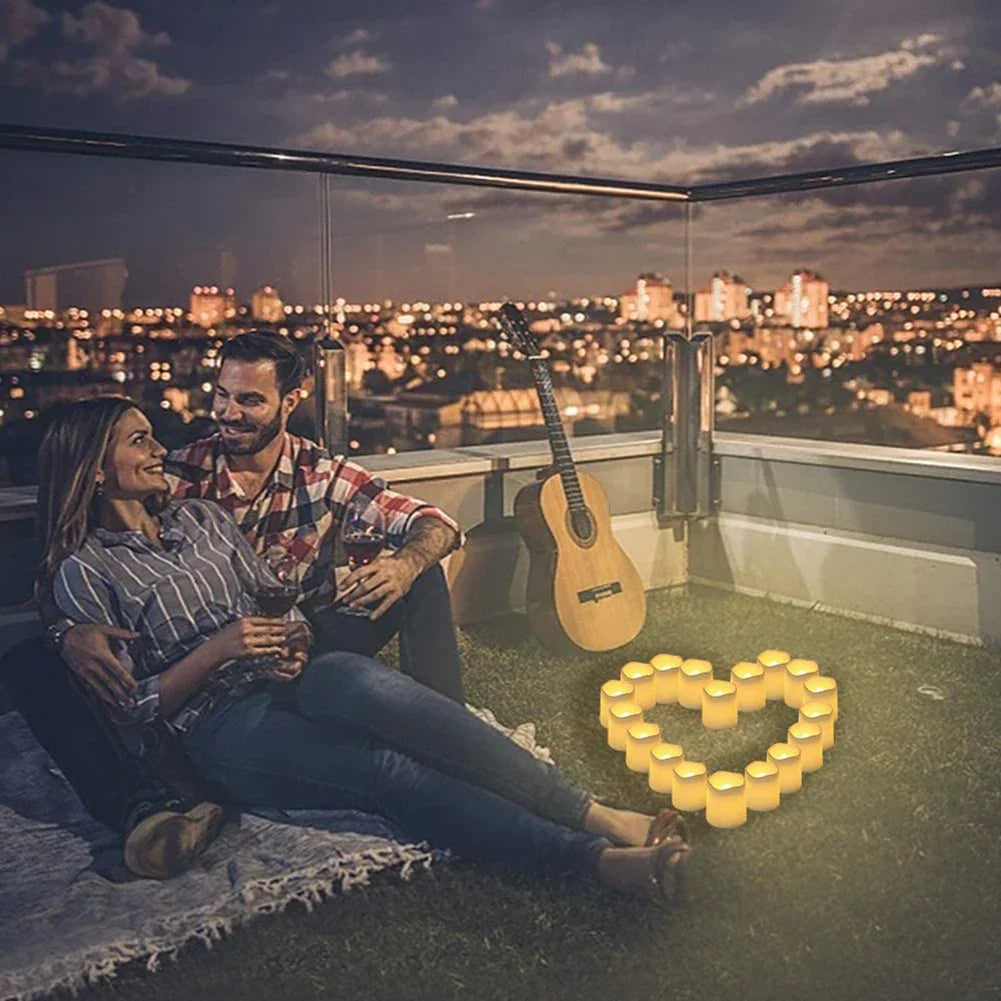 LED-ljus Varm Vit Lågflammande Plastset