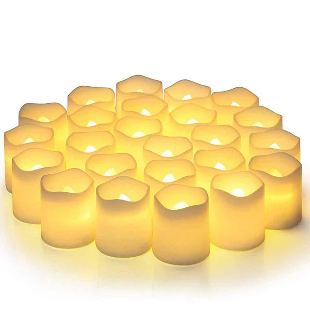 LED-ljus Varm Vit Lågflammande Plastset