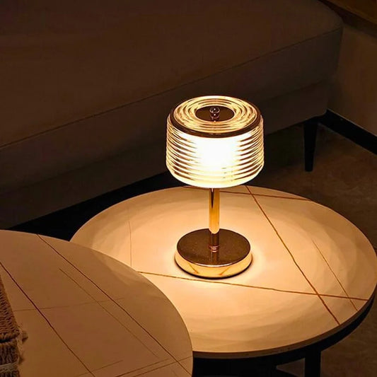 LED Ring Bordslampa med Elegant Design för Heminredning
