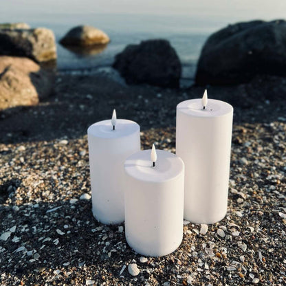 Utomhus LED Ljusfri Pilarljus Set