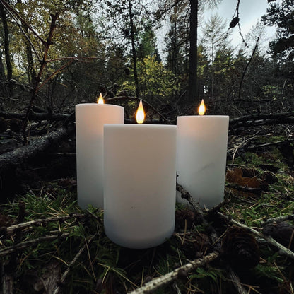 Utomhus LED Ljusfri Pilarljus Set