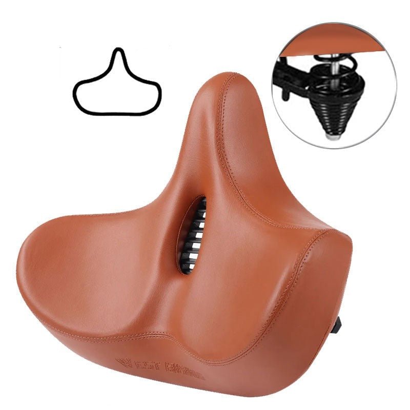Lidase - Ergonomisk cykelsadel med minnesskum och andningsbart, brett säte