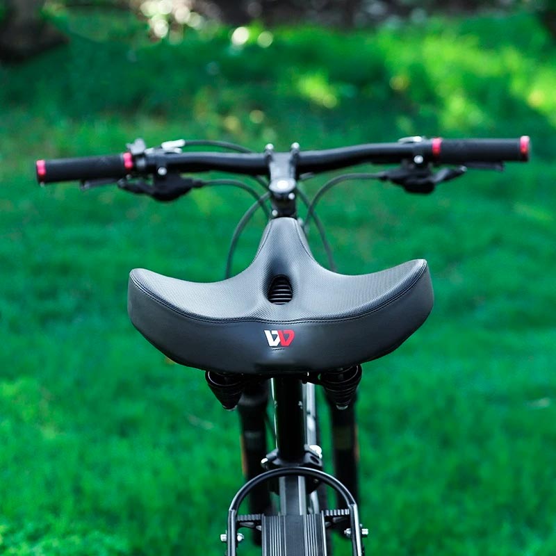 Lidase - Ergonomisk cykelsadel med minnesskum och andningsbart, brett säte