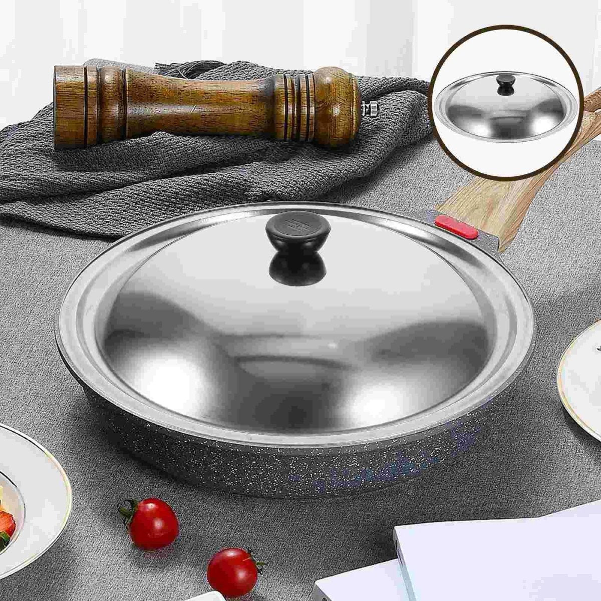 LidMaster – universellt lock i rostfritt stål för stekpannor &amp; woks