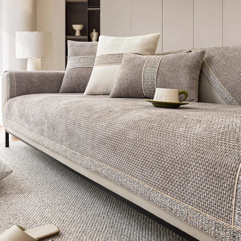 LinenLux Sofföverdrag - Elegant skydd i linneutseende för rena och stiliga bostadsutrymmen