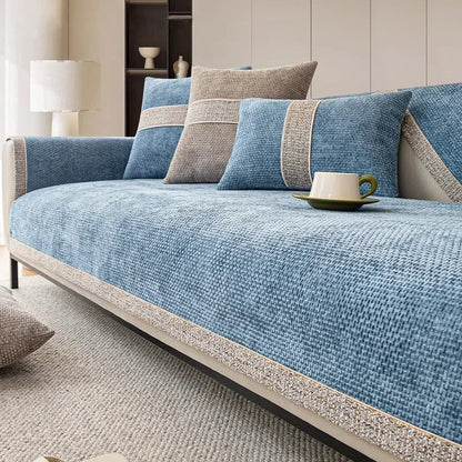 LinenLux Sofföverdrag - Elegant skydd i linneutseende för rena och stiliga bostadsutrymmen