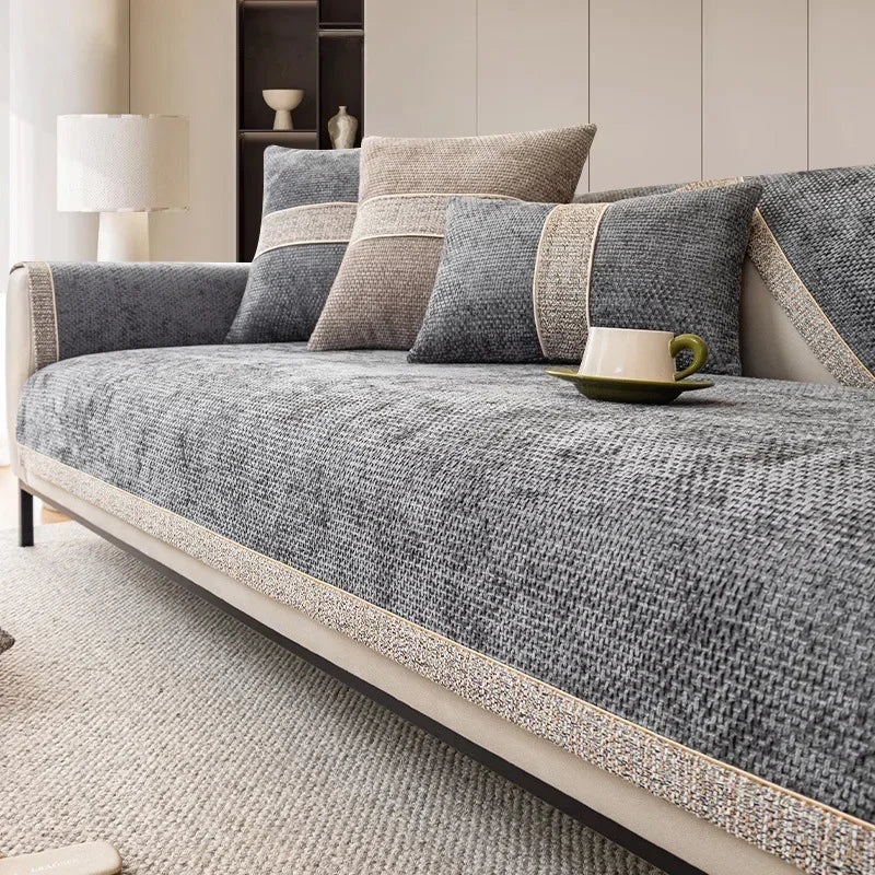 LinenLux Sofföverdrag - Elegant skydd i linneutseende för rena och stiliga bostadsutrymmen