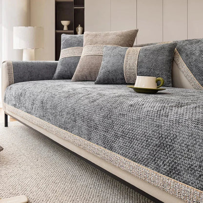 LinenLux Sofföverdrag - Elegant skydd i linneutseende för rena och stiliga bostadsutrymmen