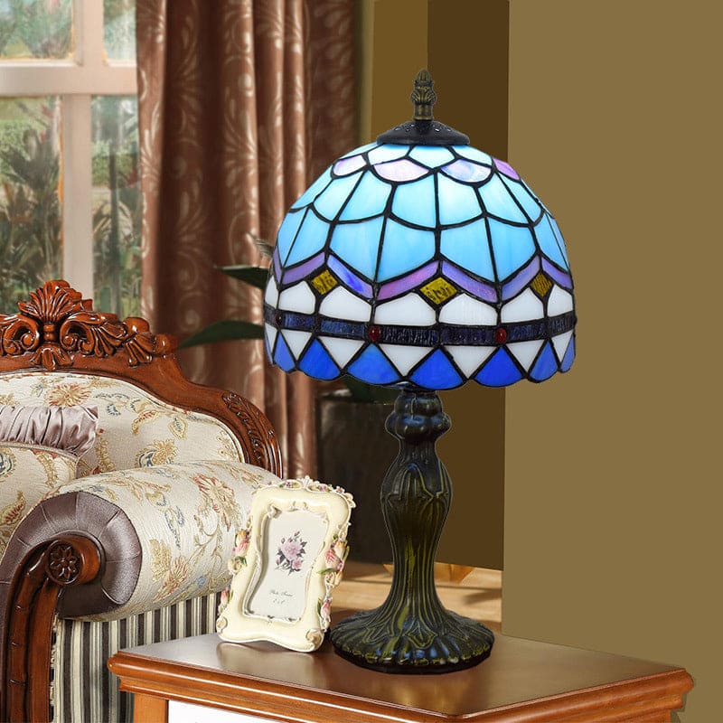 Lioris | Elegant Medelhavsglasbordslampa för heminredning
