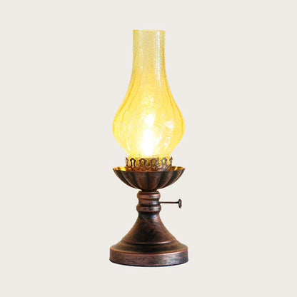 Lioris | Retro Kerosine Craykle Glass Table Lamp för Mysig Inredning
