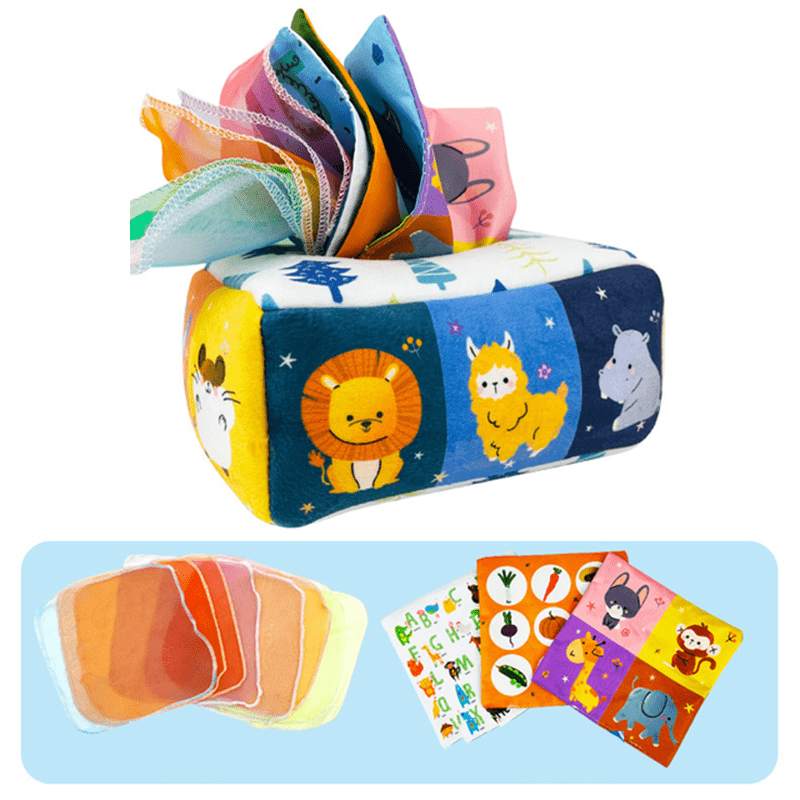 Little Explorer Discovery Box - Montessori-sinnesleksak för spädbarn och småbarn - färgglad och tvättbar