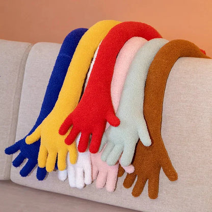 Lång arm &amp; hand plyschkudde - mjuk sammet rolig dekoration