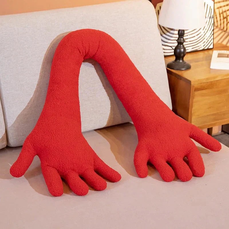 Lång arm &amp; hand plyschkudde - mjuk sammet rolig dekoration