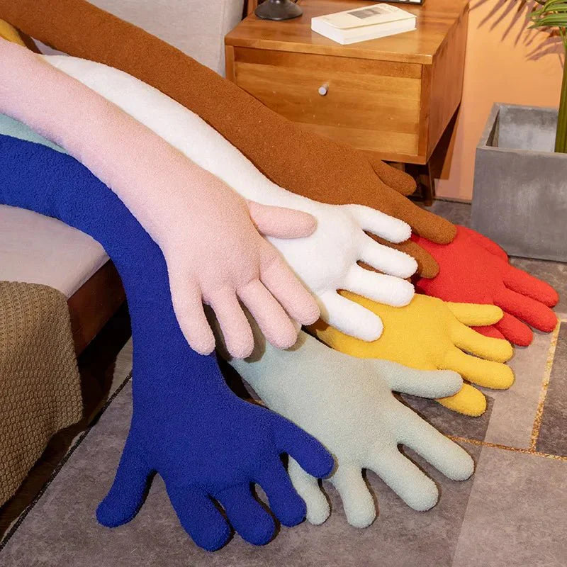 Lång arm &amp; hand plyschkudde - mjuk sammet rolig dekoration