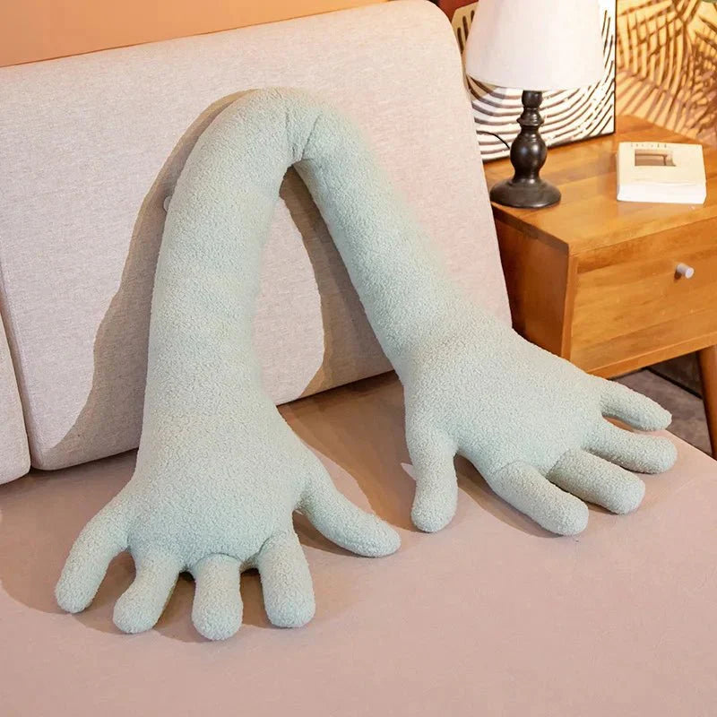 Lång arm &amp; hand plyschkudde - mjuk sammet rolig dekoration