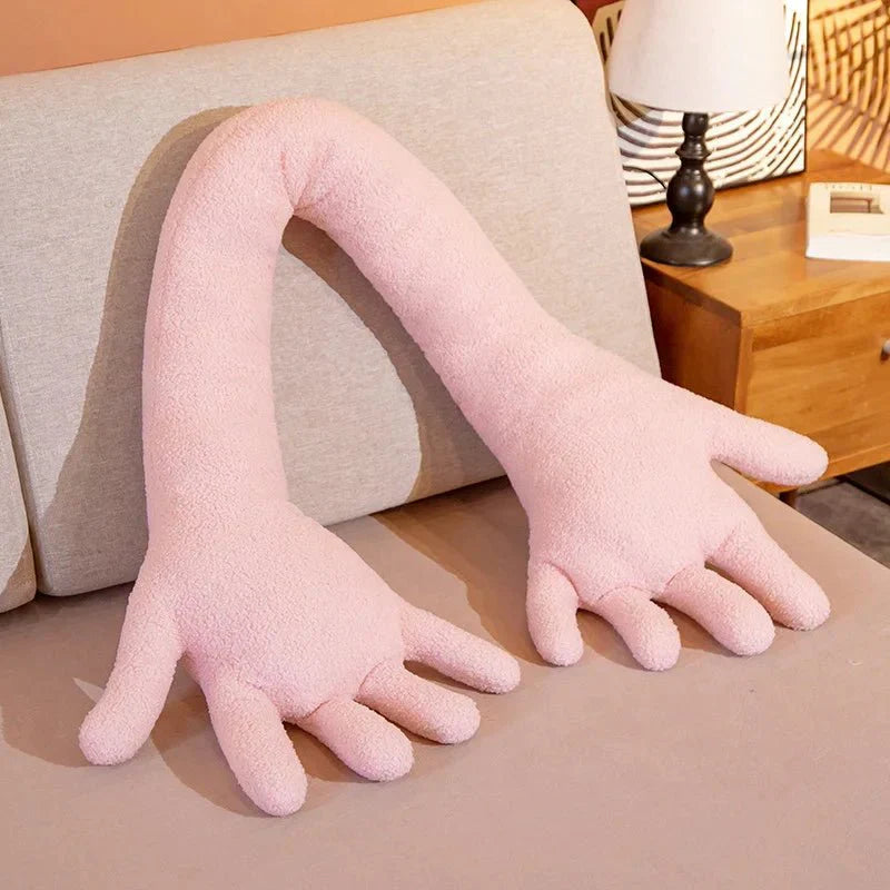 Lång arm &amp; hand plyschkudde - mjuk sammet rolig dekoration