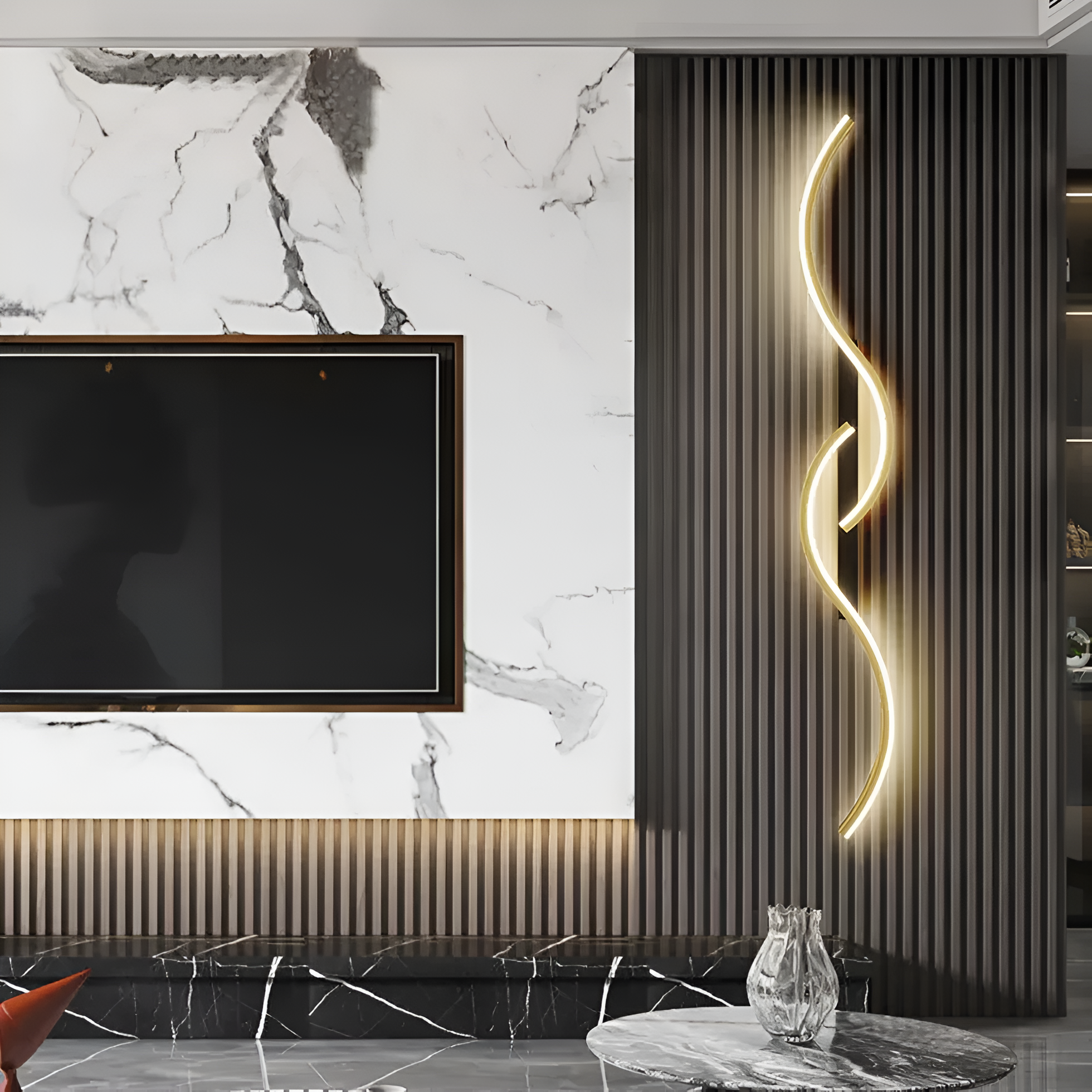 Vägglampa Modern Våg LED Sovrums Lampa