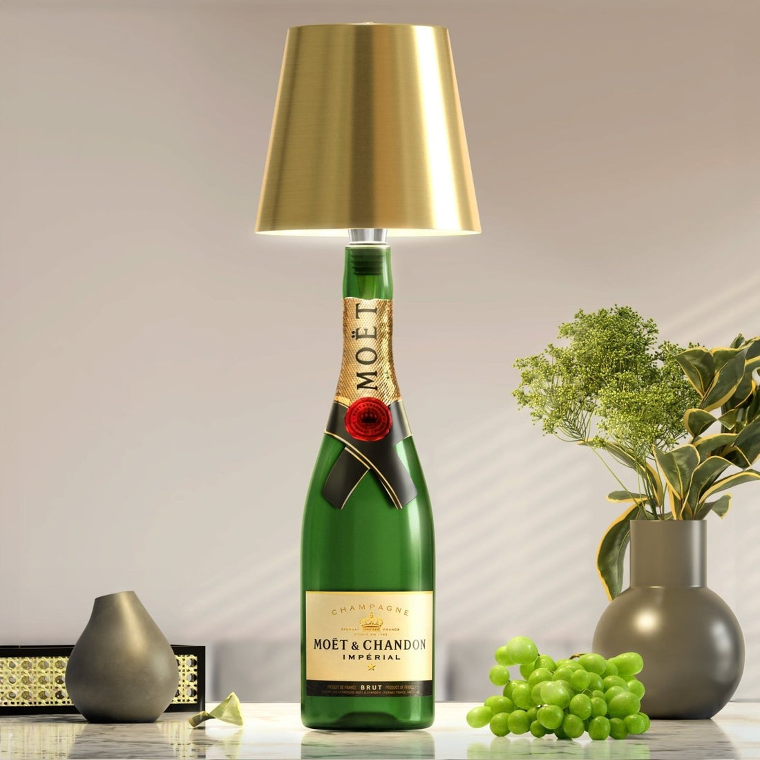 LumiBottle – Kabel-lampa för flaskor med varmvit LED-ljus