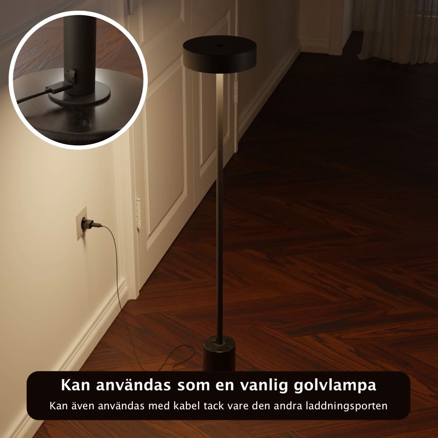 Uranos Golvlampa – Elegant Batteridriven LED-lampa för Inomhus &amp; Utomhus