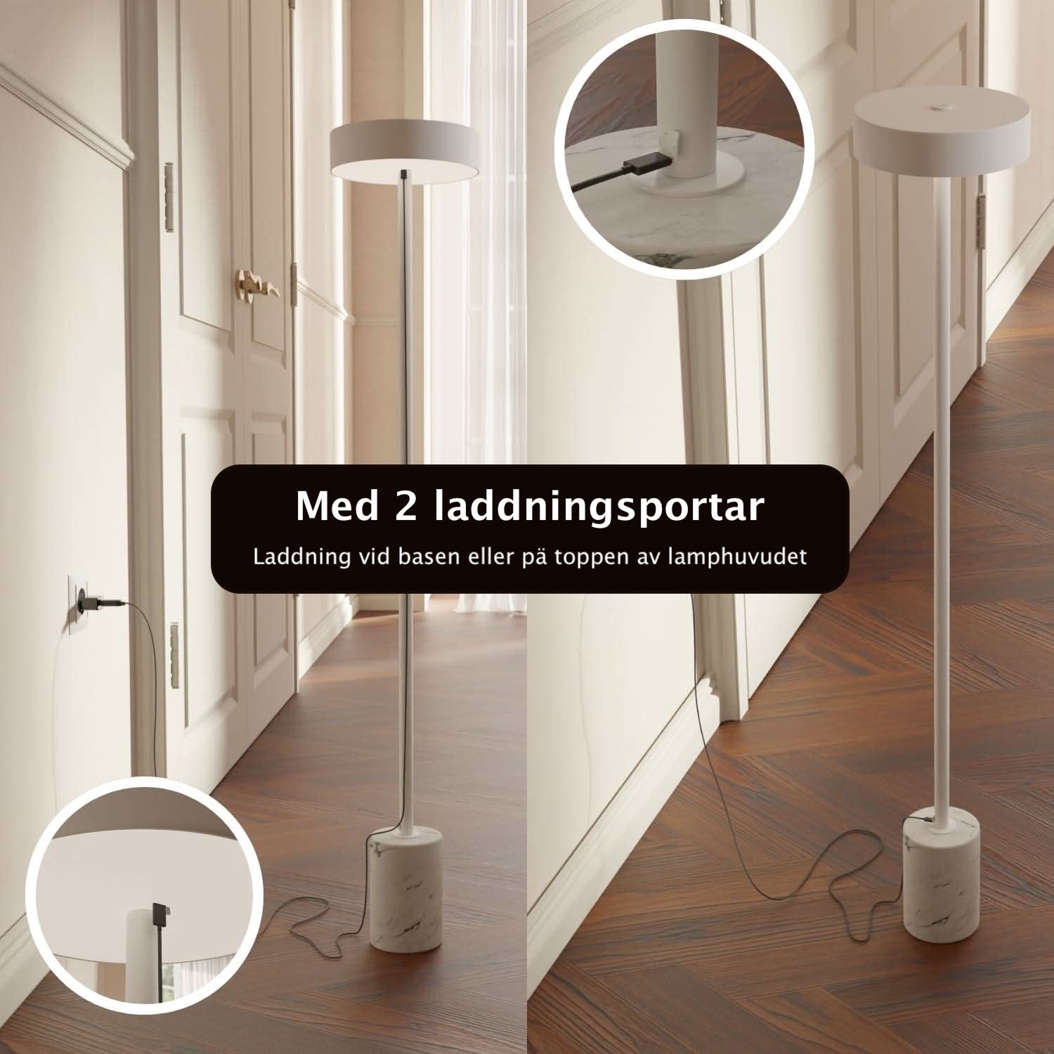 Uranos Golvlampa – Elegant Batteridriven LED-lampa för Inomhus &amp; Utomhus