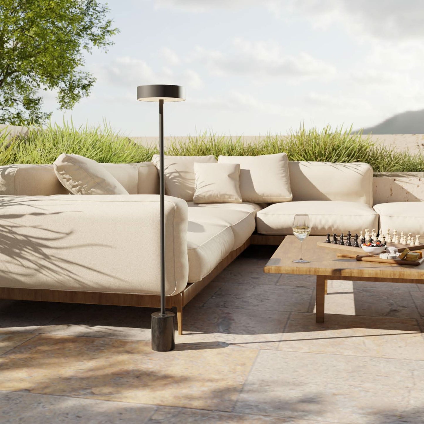 Uranos Golvlampa – Elegant Batteridriven LED-lampa för Inomhus & Utomhus