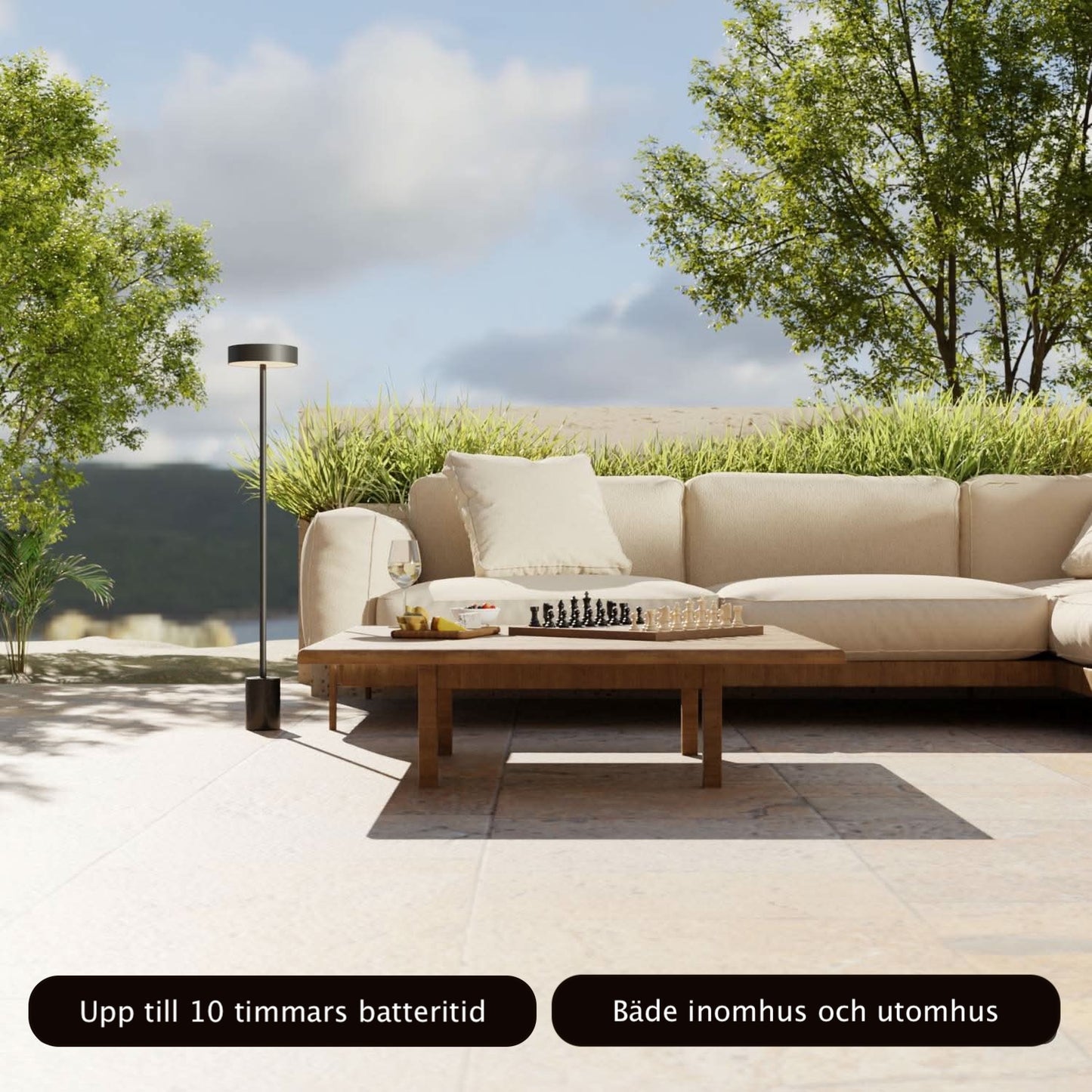 Uranos Golvlampa – Elegant Batteridriven LED-lampa för Inomhus & Utomhus